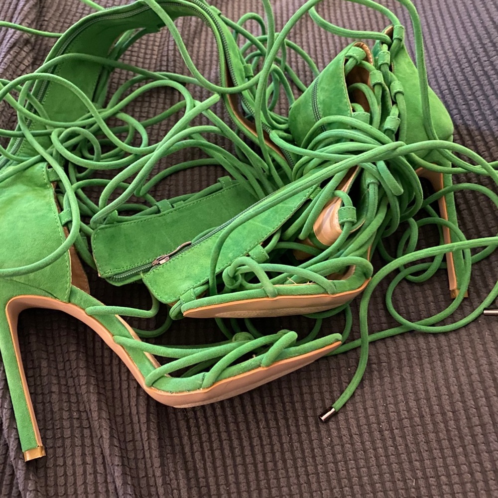 Bella Luna lace-up heels (NWB)